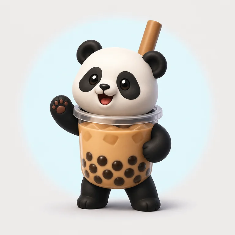 Boba Panda brainrot reference image