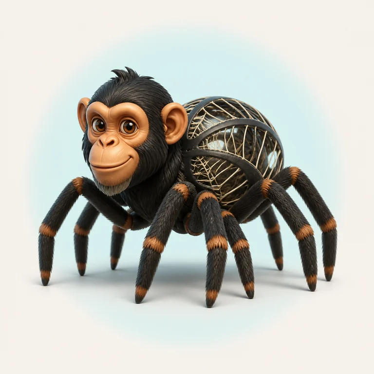 Chimpanzini Spiderini brainrot reference image