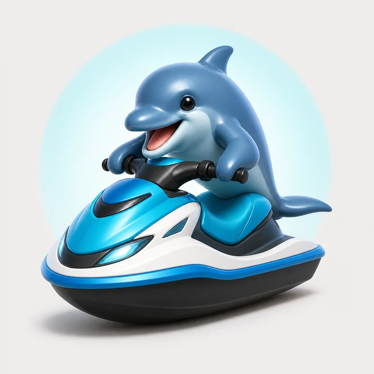 Dolphini Jetskini brainrot reference image