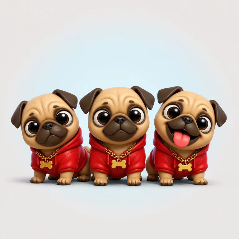 Los Puggies brainrot reference image