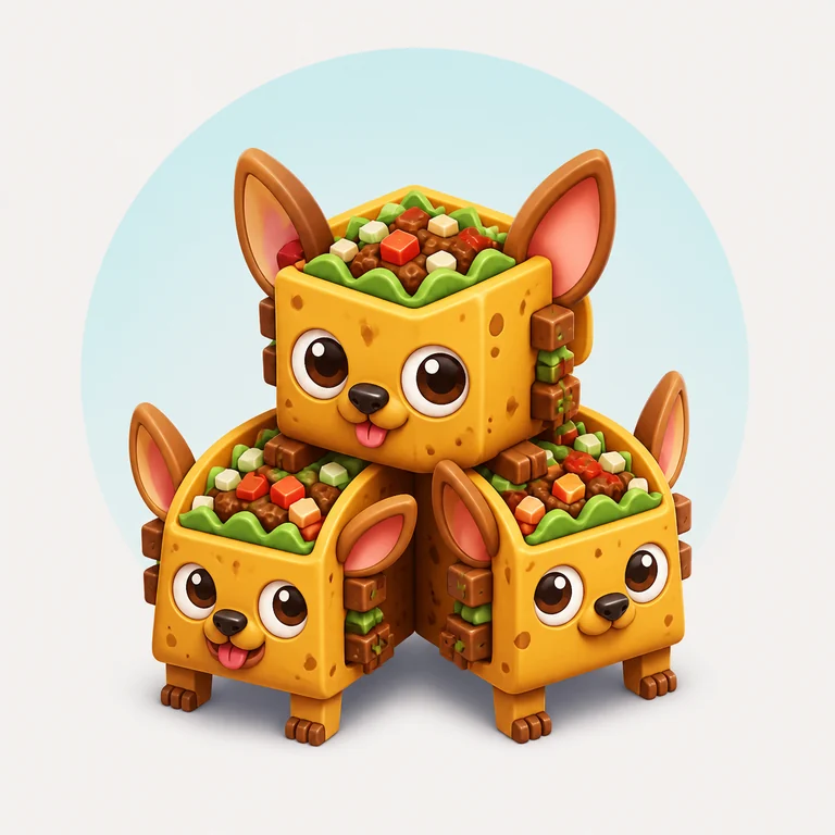 Los Taco Blocks brainrot reference image