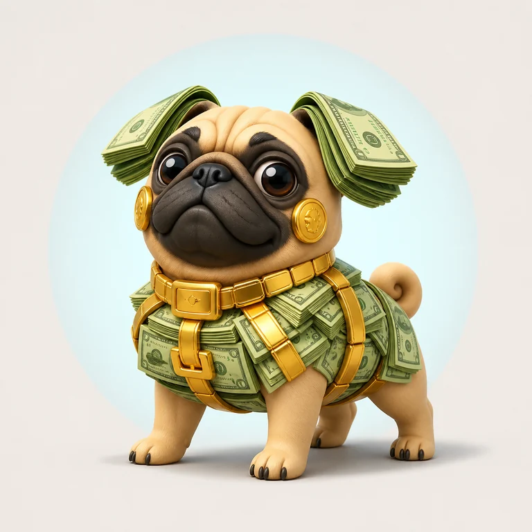 Money Money Puggy brainrot reference image