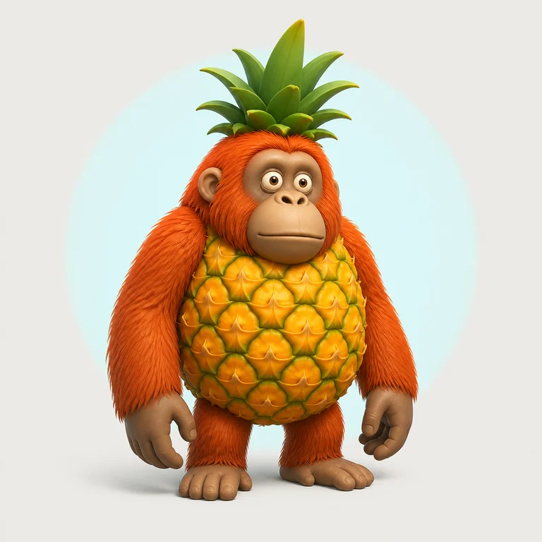 Orangutini Ananassini brainrot reference image