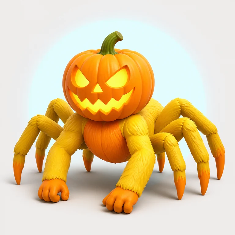 Pumpkini Spyderini brainrot reference image