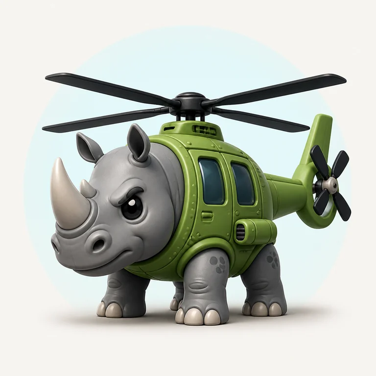 Rhino Helicopterino brainrot reference image