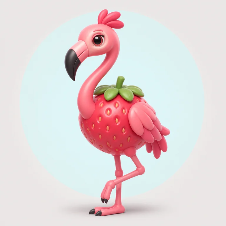 Strawberrelli Flamingelli brainrot reference image