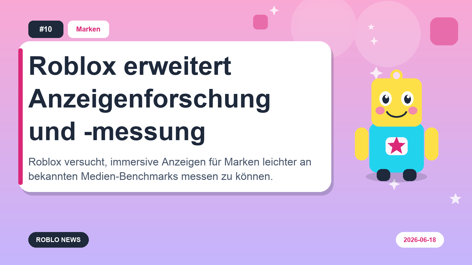 Roblox erweitert Anzeigenforschung und -messung