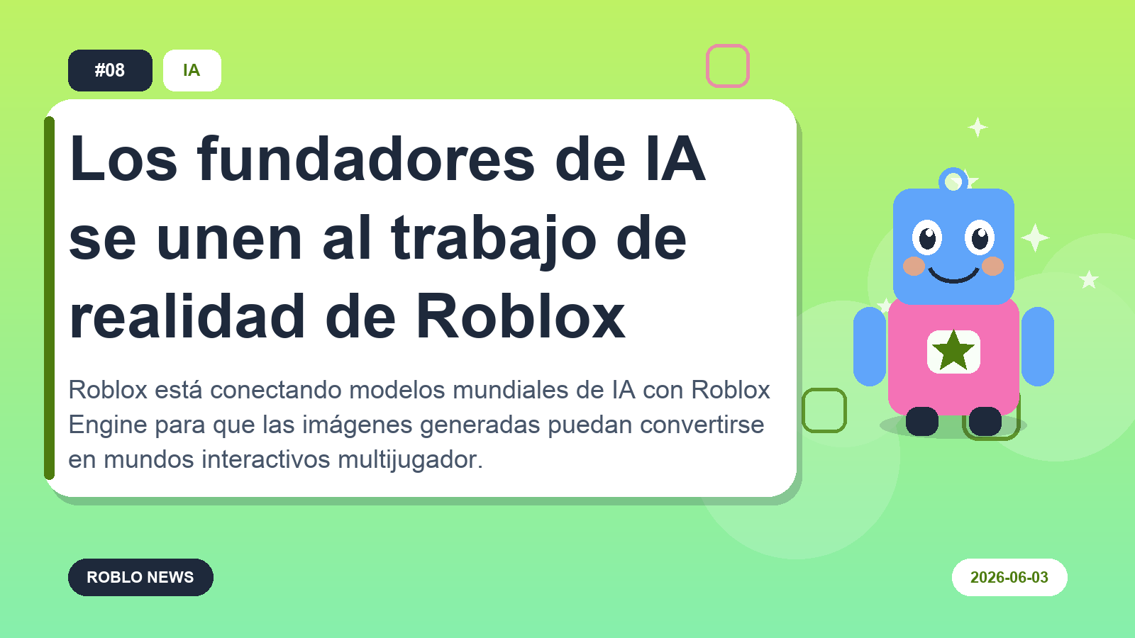 Los fundadores de IA se unen al trabajo de realidad de Roblox
