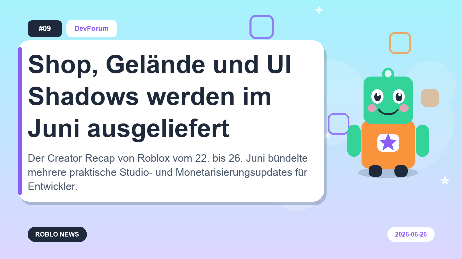 Shop, Gelände und UI Shadows werden im Juni ausgeliefert