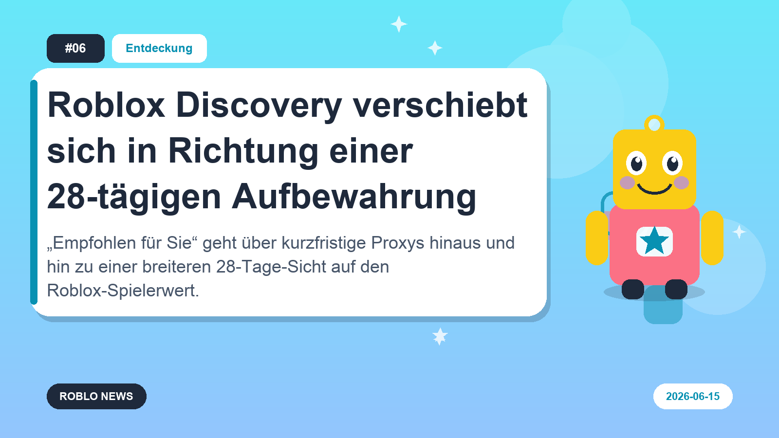 Roblox Discovery verschiebt sich in Richtung einer 28-tägigen Aufbewahrung