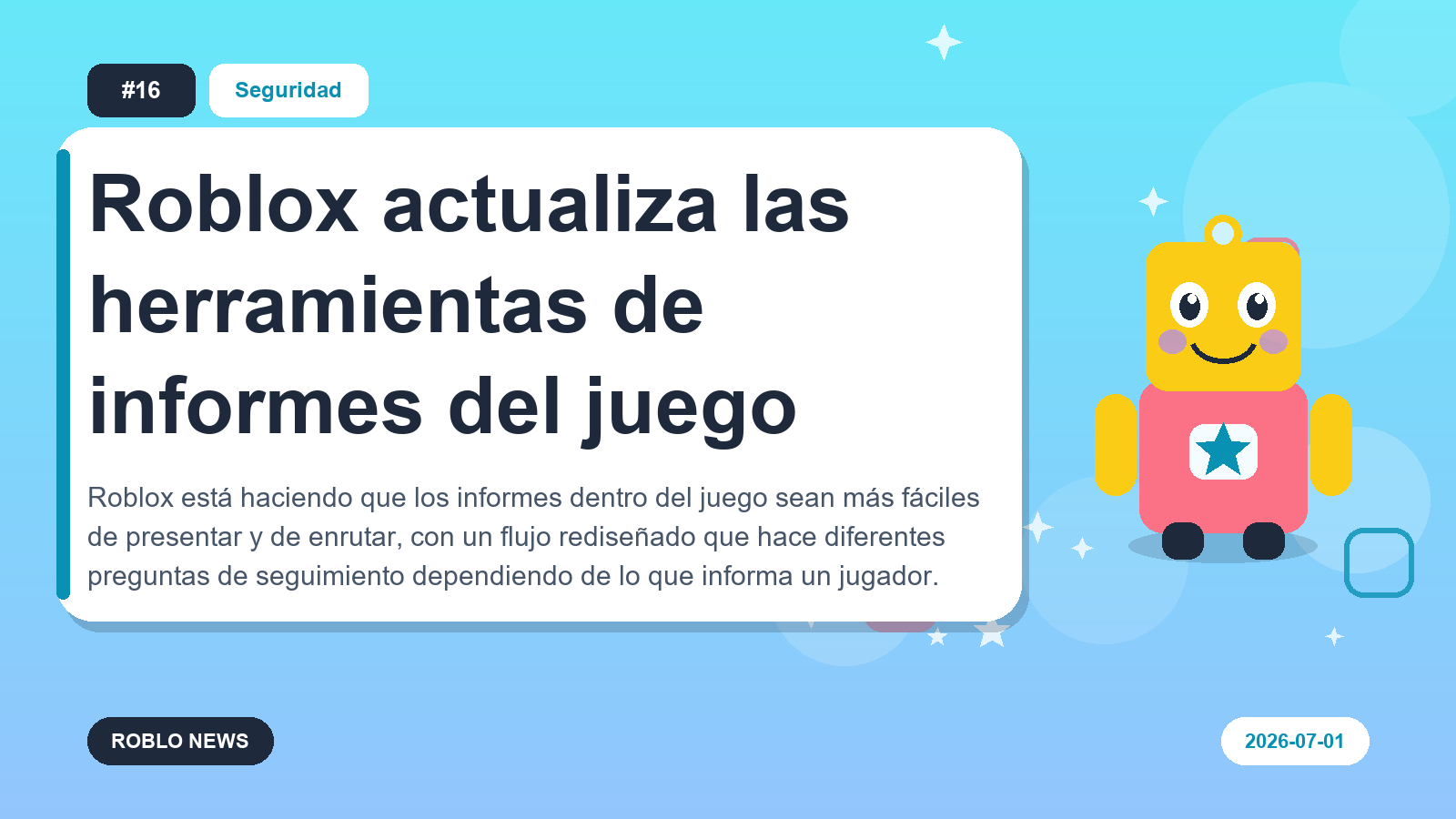 Roblox actualiza las herramientas de informes del juego