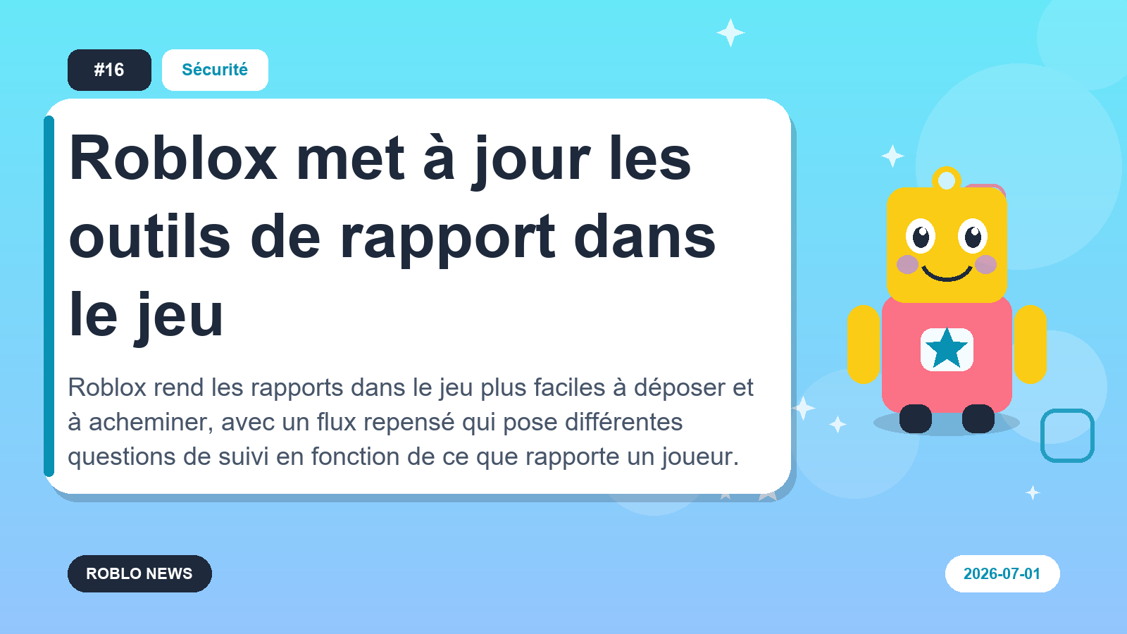 Roblox met à jour les outils de rapport dans le jeu