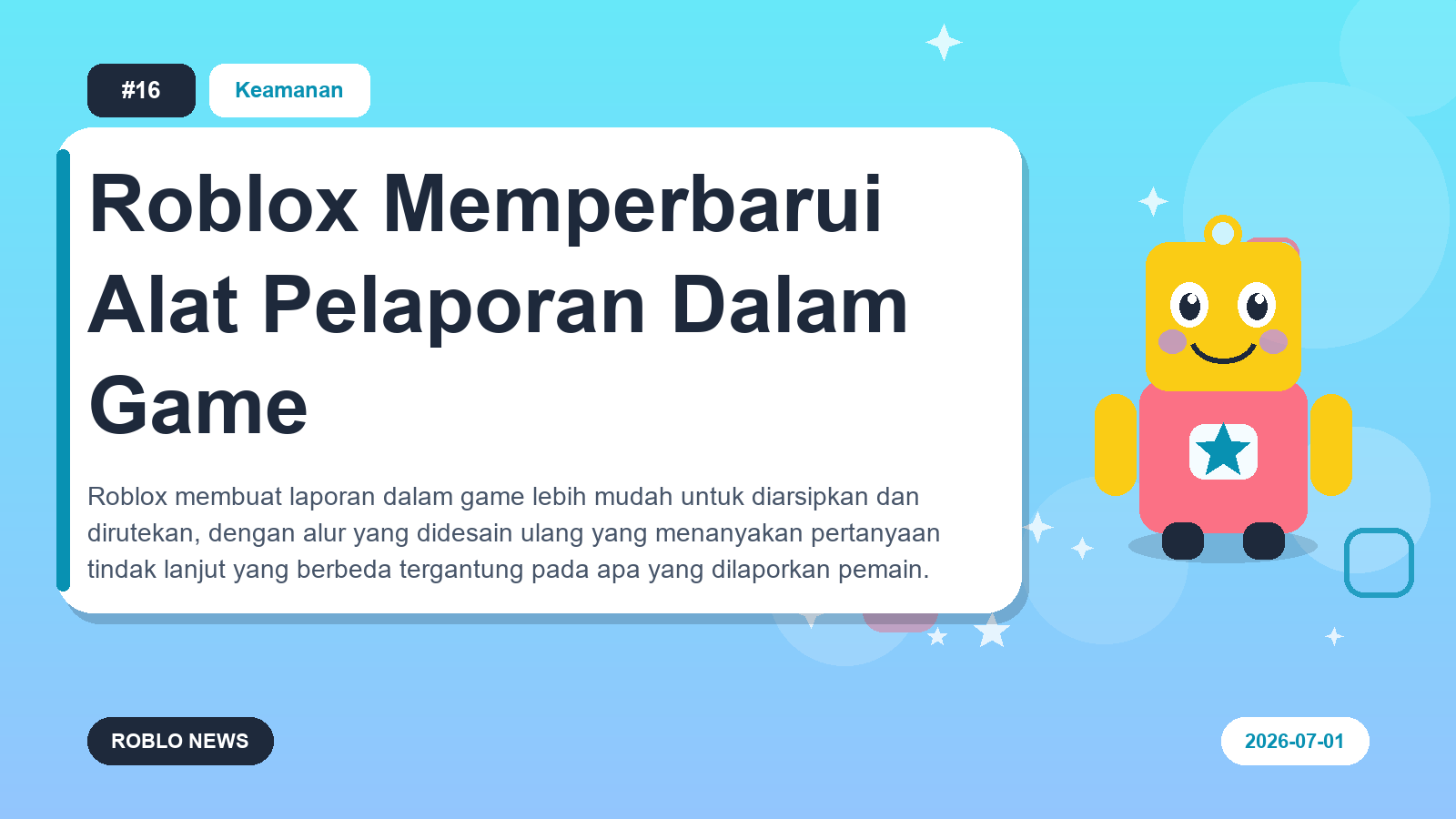 Roblox Memperbarui Alat Pelaporan Dalam Game