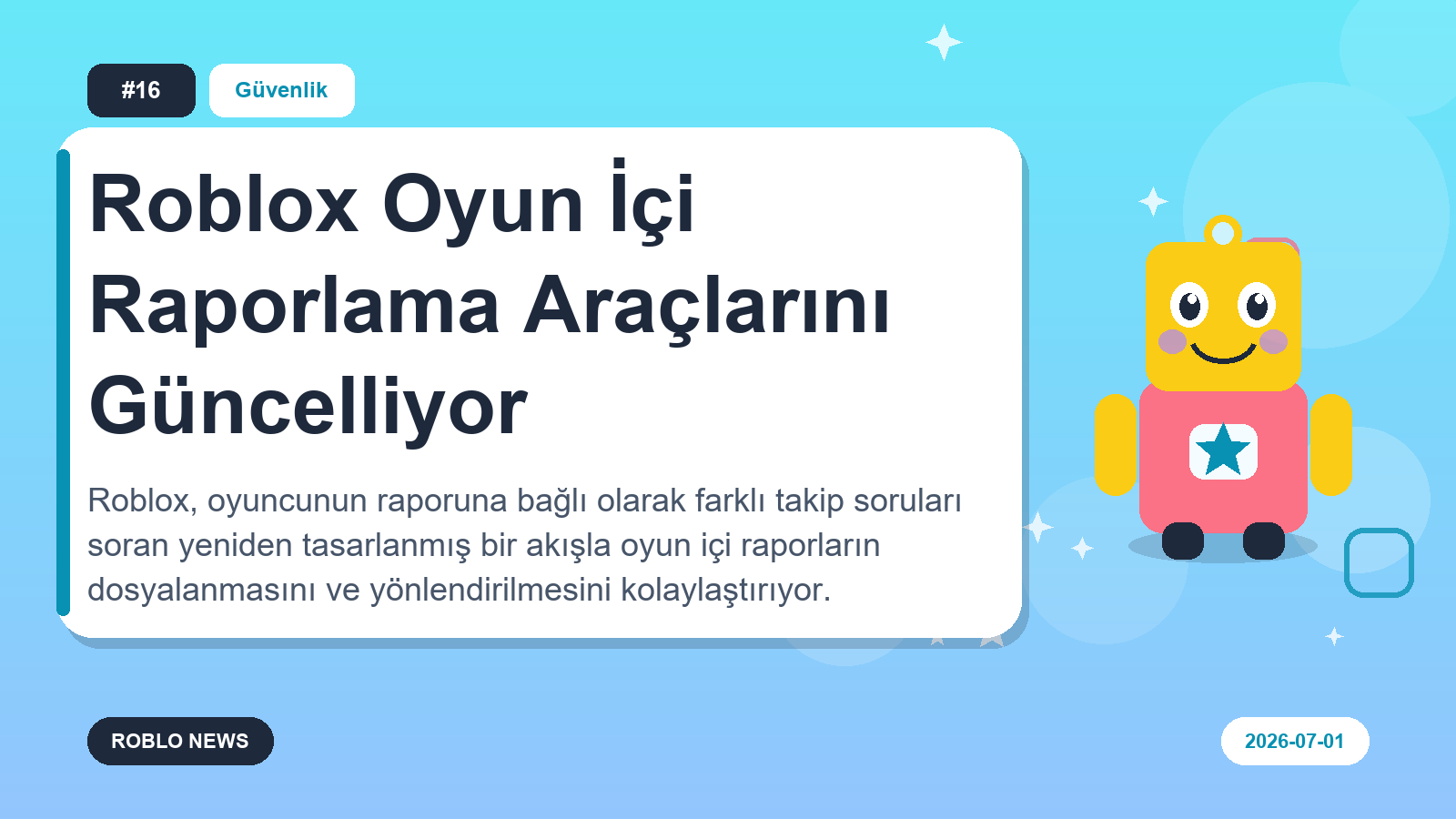 Roblox Oyun İçi Raporlama Araçlarını Güncelliyor