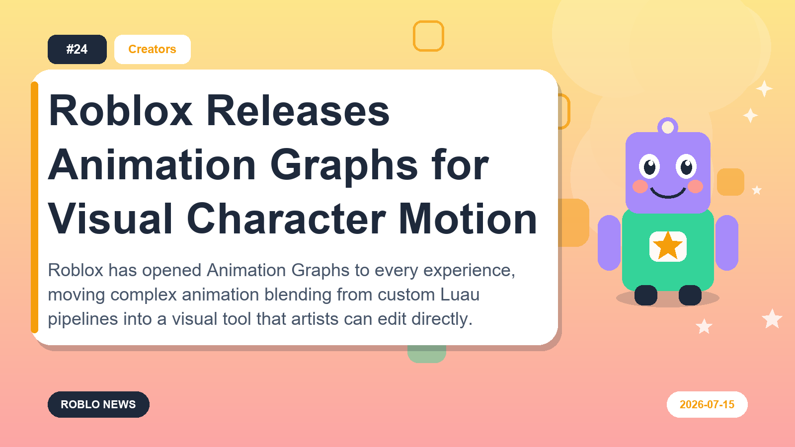 Roblox Releases Animation Graphs for Visual Character Motion
