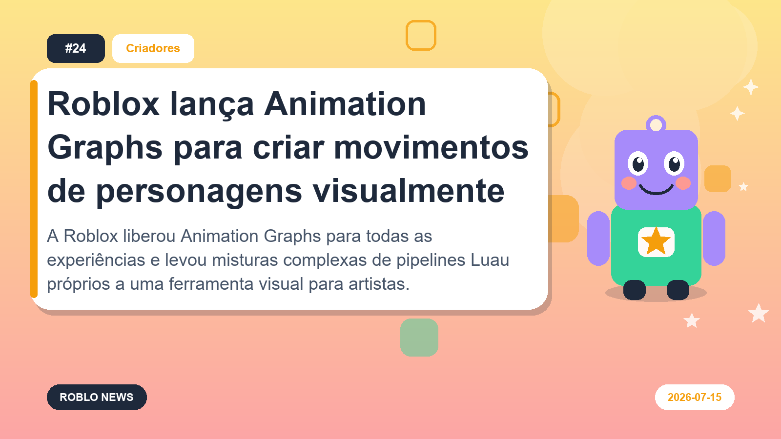 Roblox lança Animation Graphs para criar movimentos de personagens visualmente