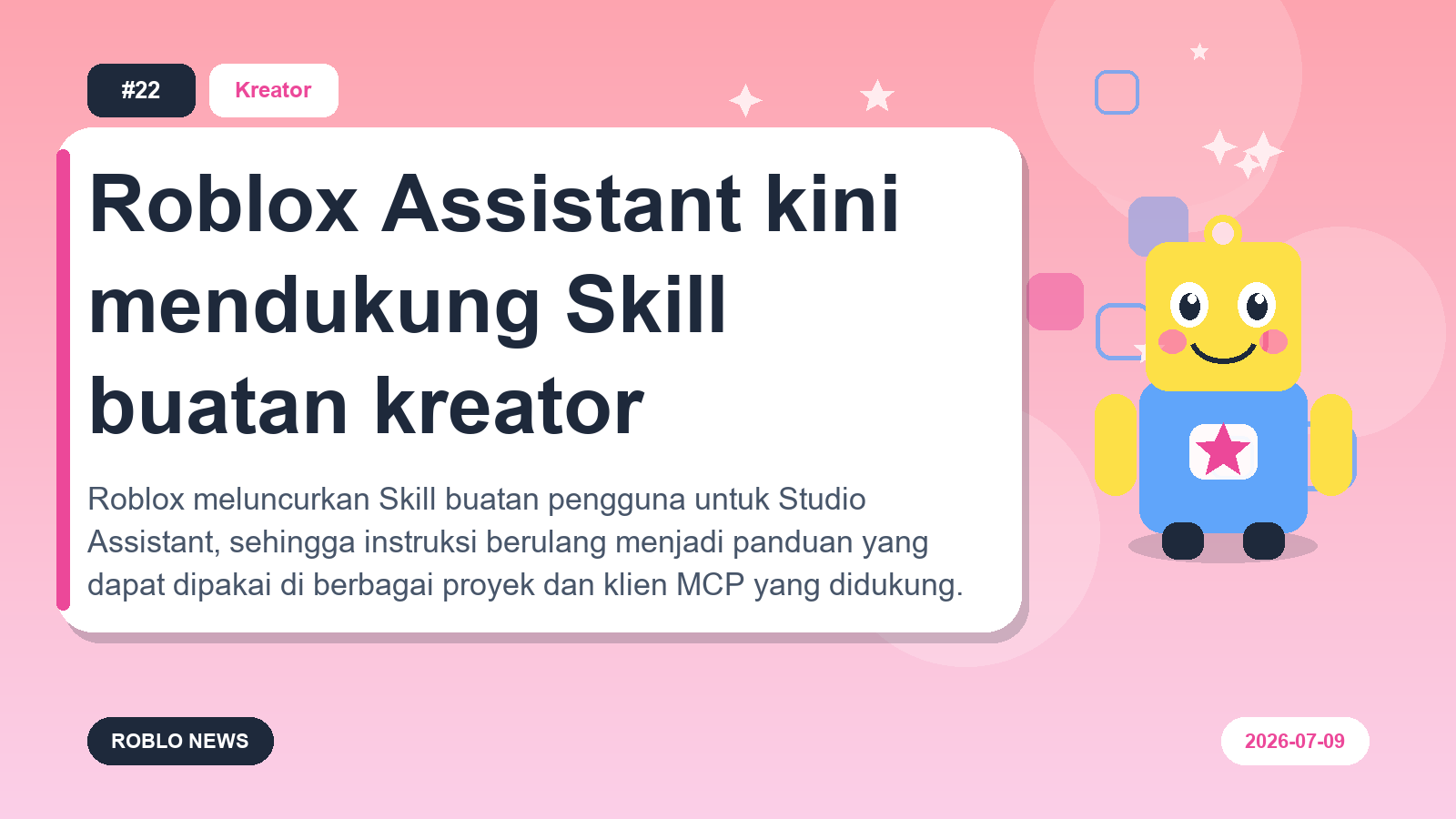 Roblox Assistant kini mendukung Skill buatan kreator