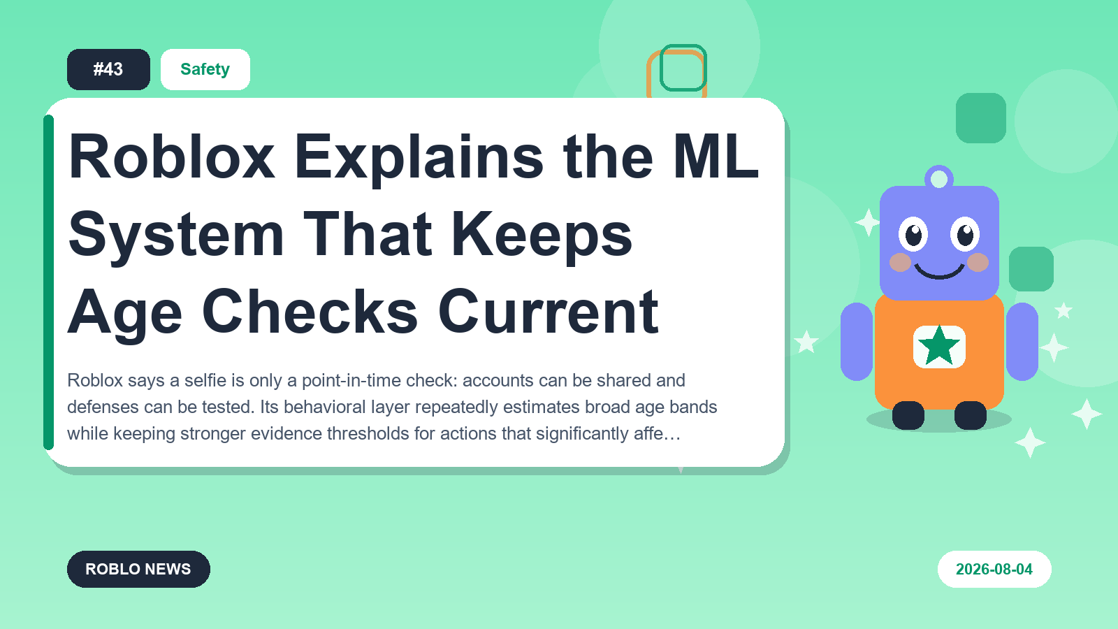 Roblox Explains the ML System That Keeps Age Checks Current