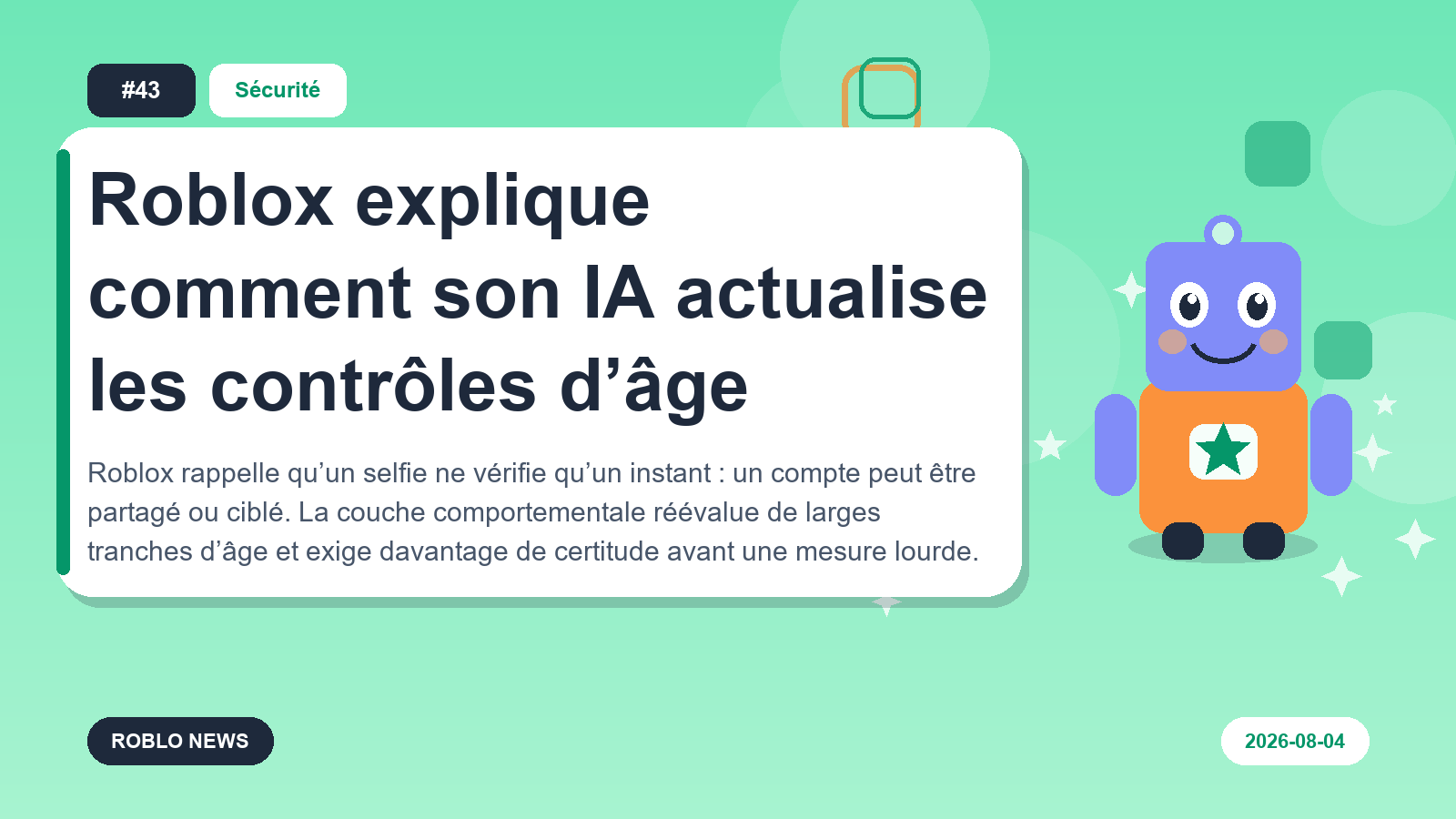 Roblox explique comment son IA actualise les contrôles d’âge