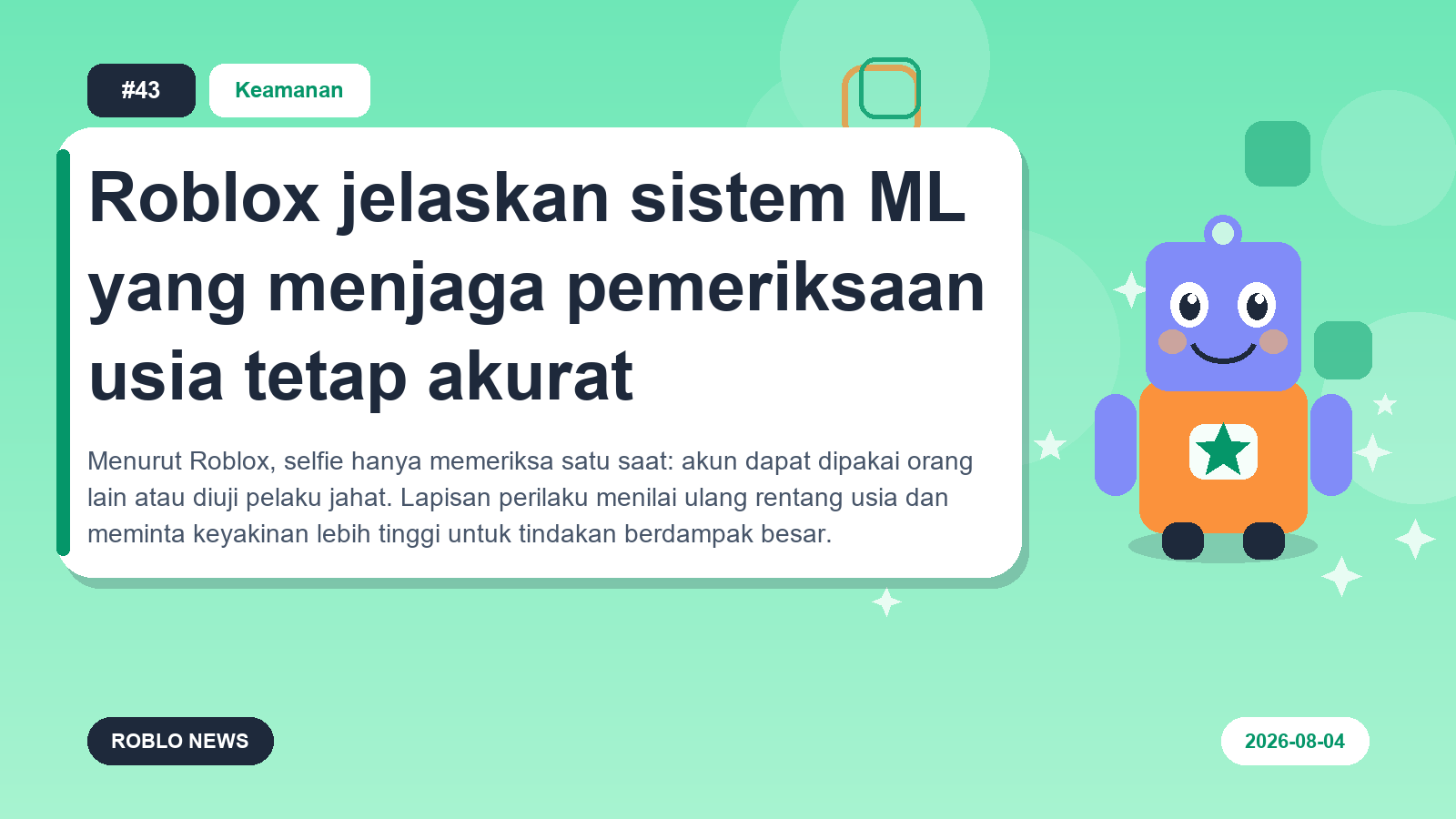 Roblox jelaskan sistem ML yang menjaga pemeriksaan usia tetap akurat