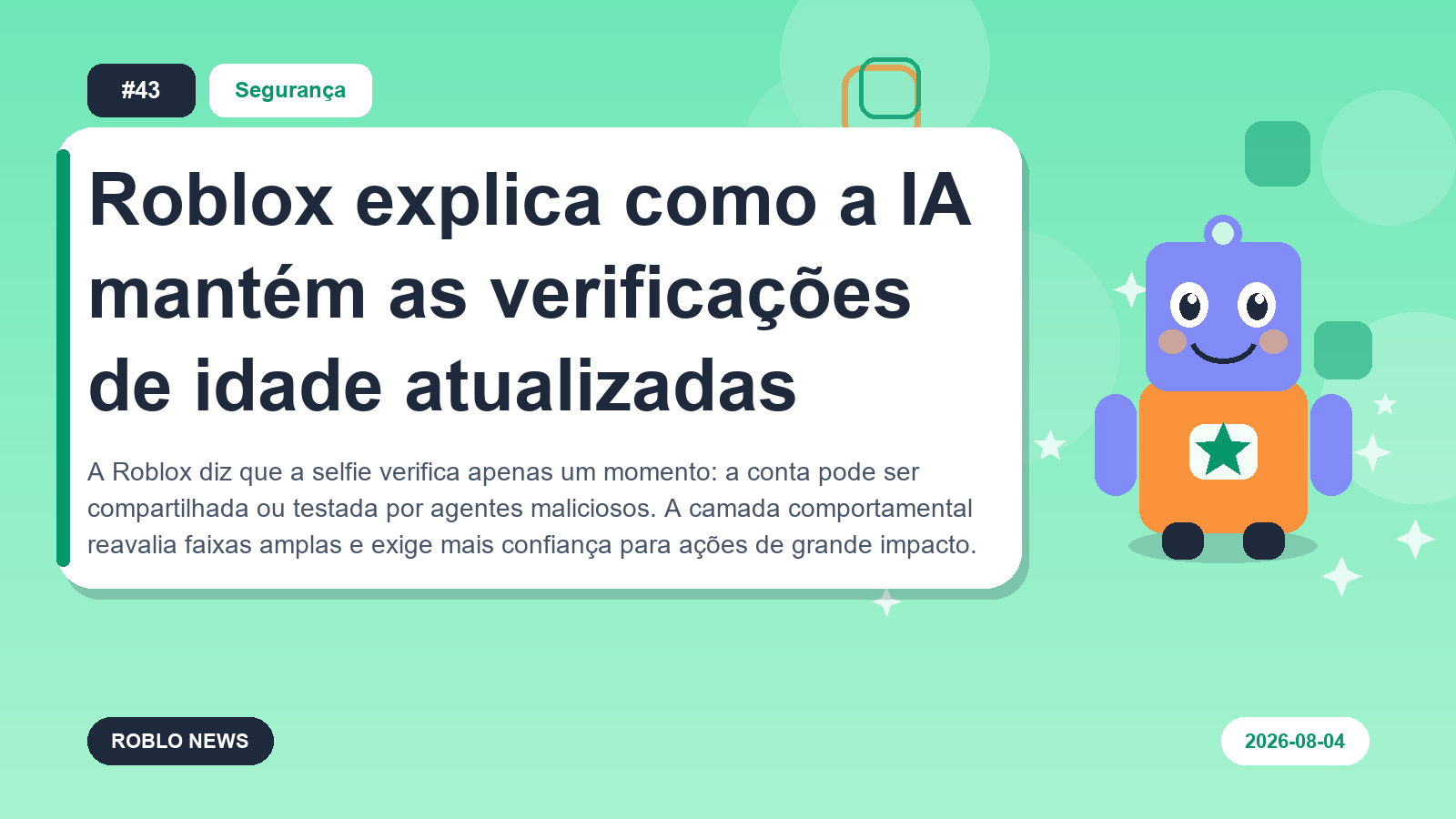 Roblox explica como a IA mantém as verificações de idade atualizadas