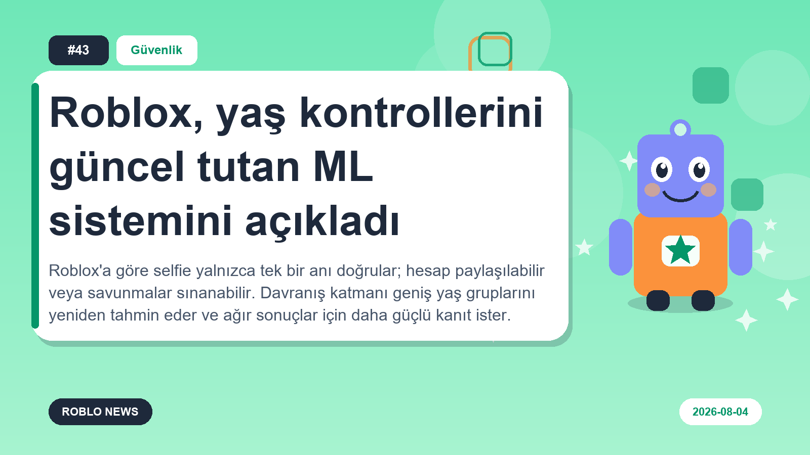 Roblox, yaş kontrollerini güncel tutan ML sistemini açıkladı