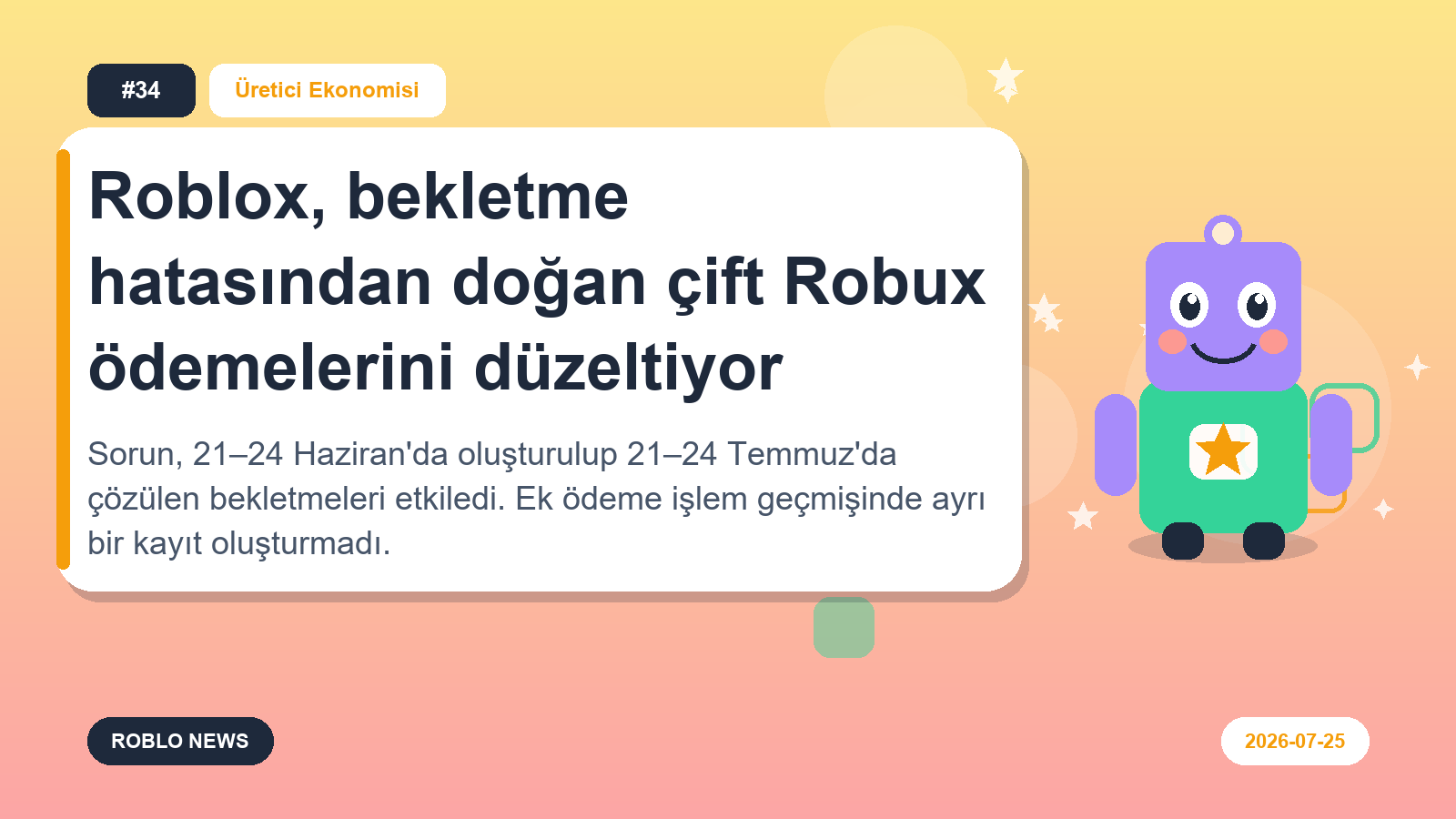 Roblox, bekletme hatasından doğan çift Robux ödemelerini düzeltiyor