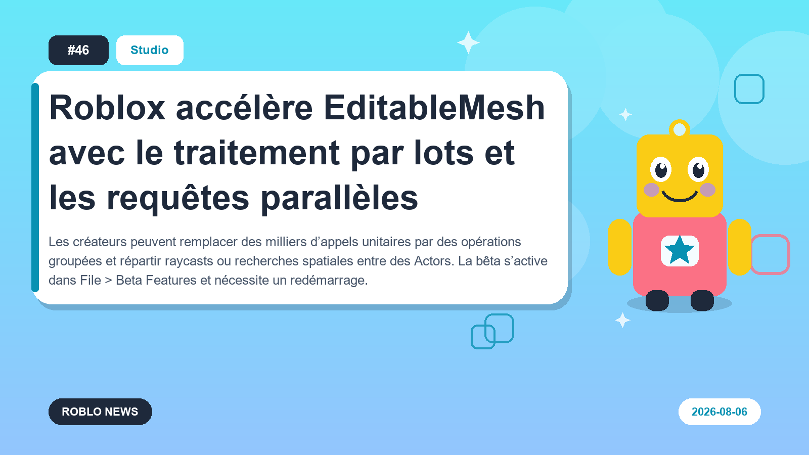 Roblox accélère EditableMesh avec le traitement par lots et les requêtes parallèles