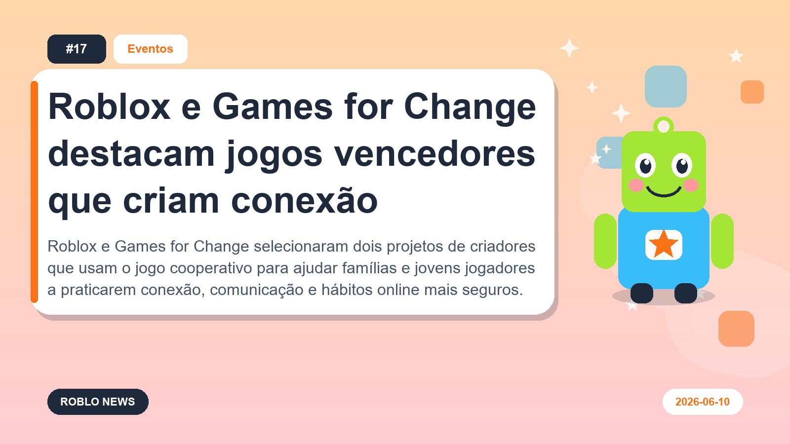 Roblox e Games for Change destacam jogos vencedores que criam conexão