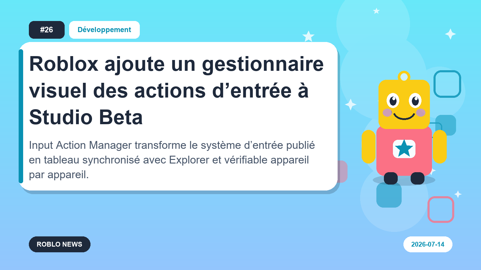 Roblox ajoute un gestionnaire visuel des actions d’entrée à Studio Beta