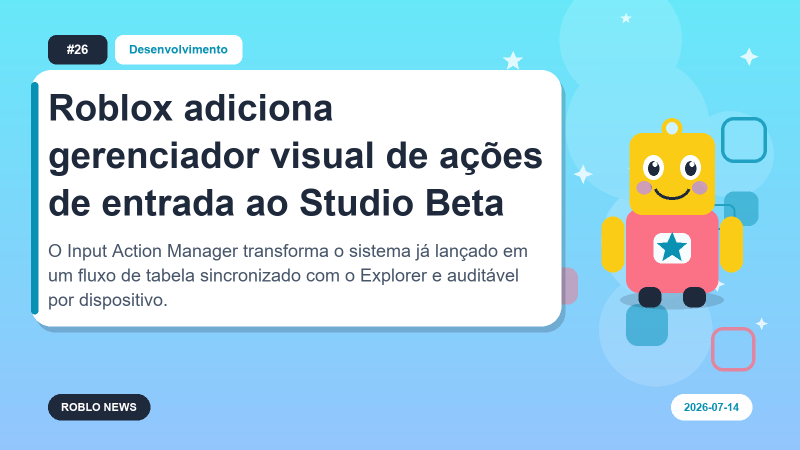 Roblox adiciona gerenciador visual de ações de entrada ao Studio Beta