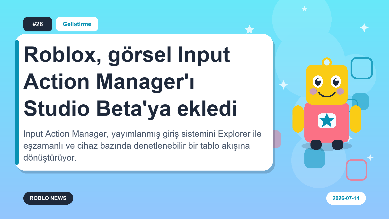 Roblox, görsel Input Action Manager'ı Studio Beta'ya ekledi