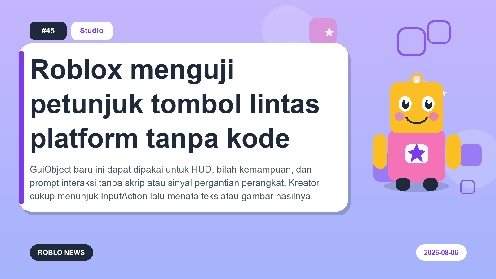 Roblox menguji petunjuk tombol lintas platform tanpa kode