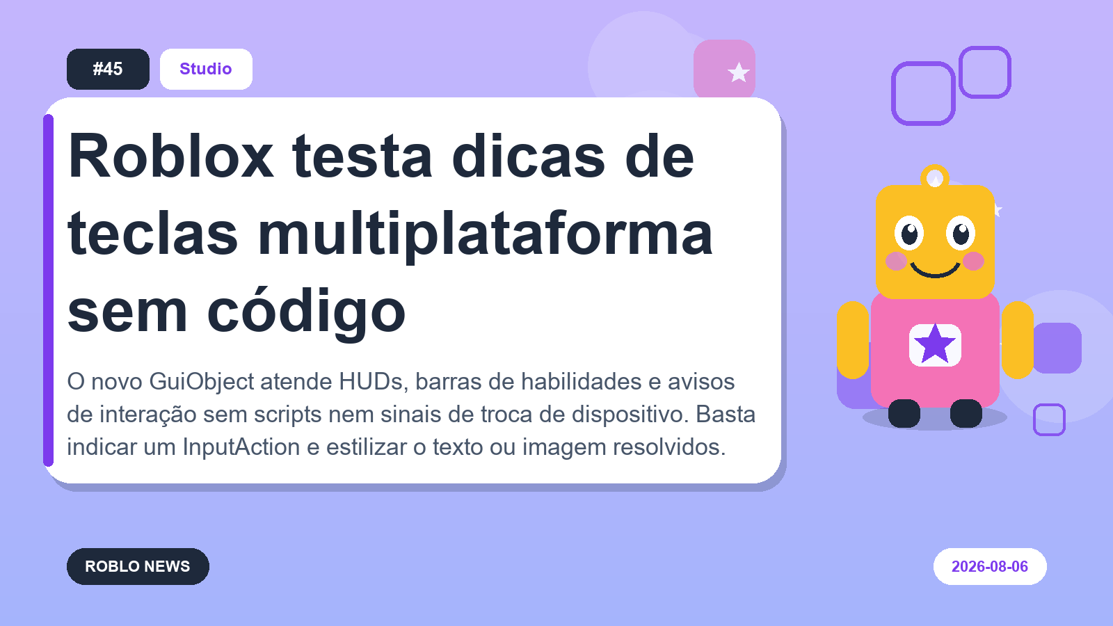 Roblox testa dicas de teclas multiplataforma sem código
