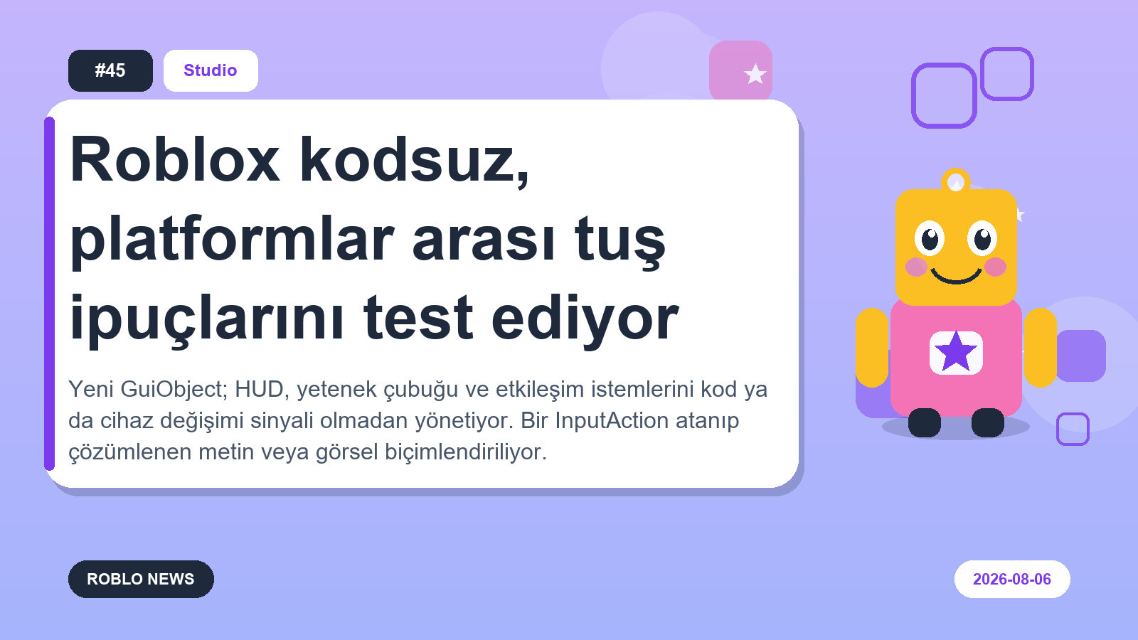 Roblox kodsuz, platformlar arası tuş ipuçlarını test ediyor