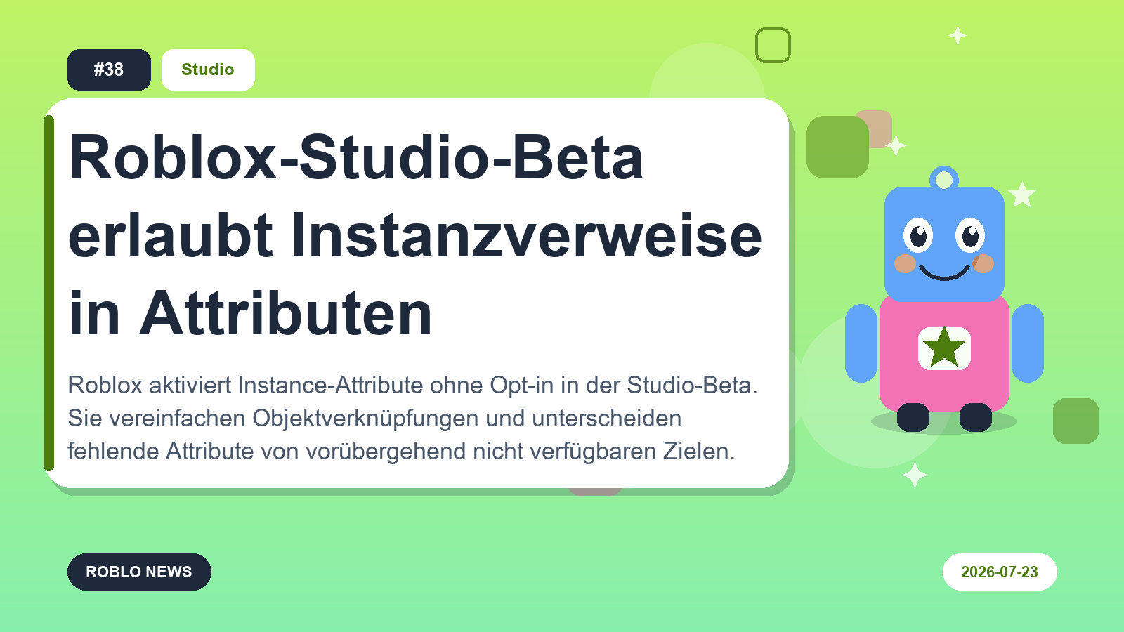 Roblox-Studio-Beta erlaubt Instanzverweise in Attributen