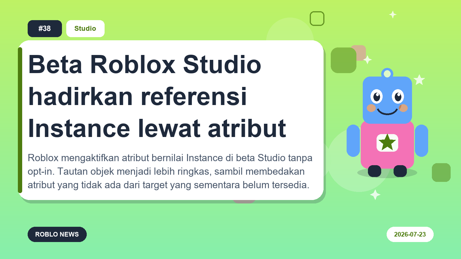 Beta Roblox Studio hadirkan referensi Instance lewat atribut