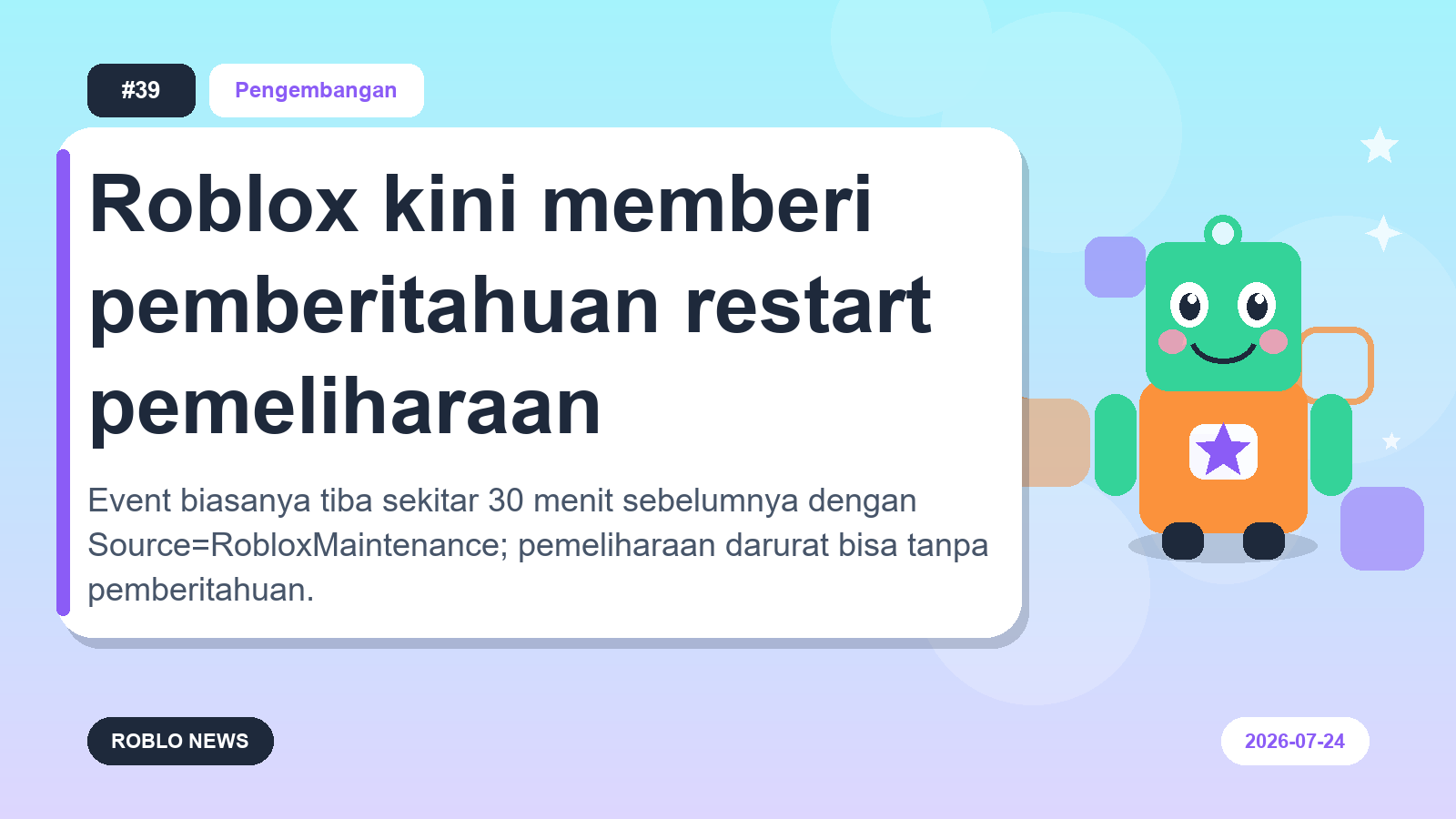 Roblox kini memberi pemberitahuan restart pemeliharaan