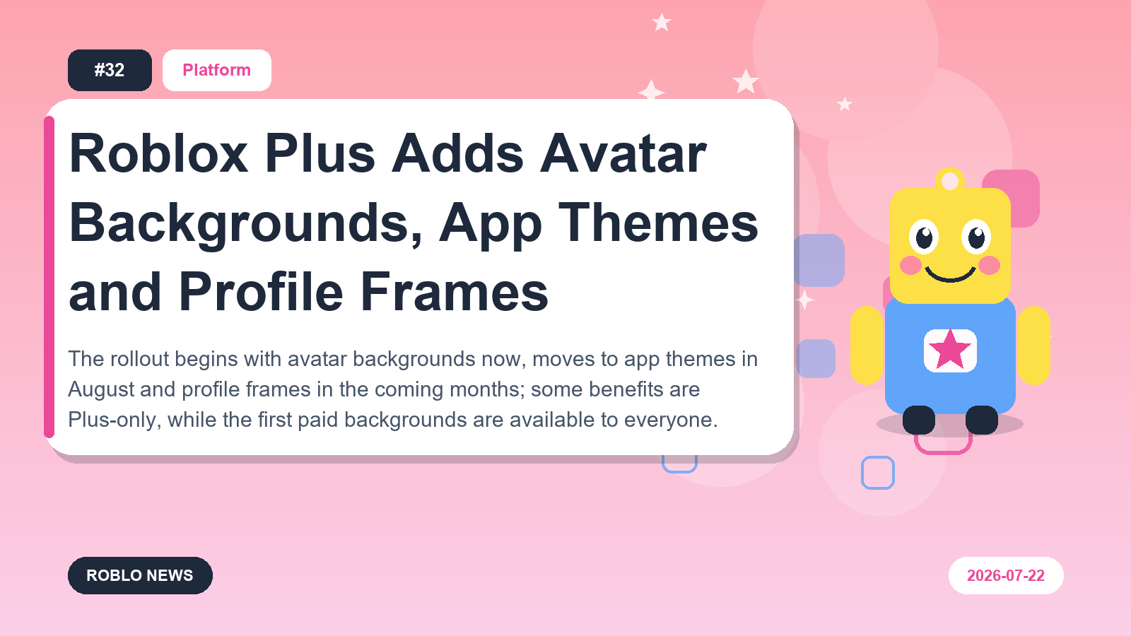 Roblox Plus Adds Avatar Backgrounds, App Themes and Profile Frames