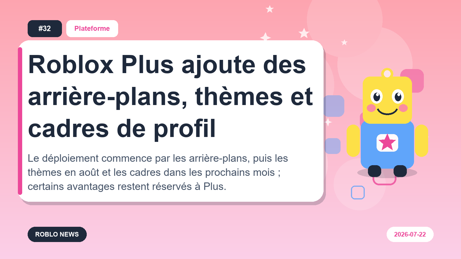 Roblox Plus ajoute des arrière-plans, thèmes et cadres de profil