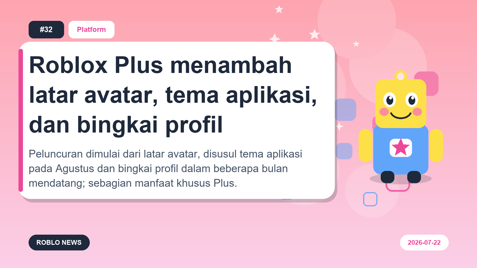 Roblox Plus menambah latar avatar, tema aplikasi, dan bingkai profil