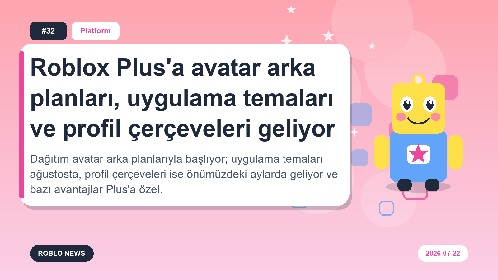 Roblox Plus'a avatar arka planları, uygulama temaları ve profil çerçeveleri geliyor