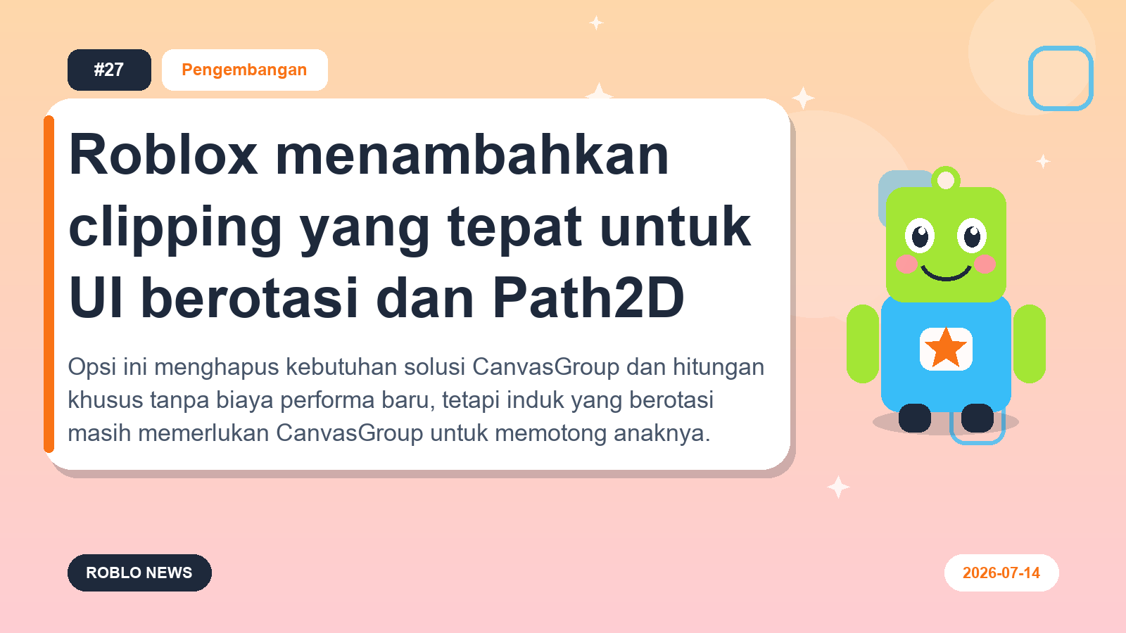 Roblox menambahkan clipping yang tepat untuk UI berotasi dan Path2D