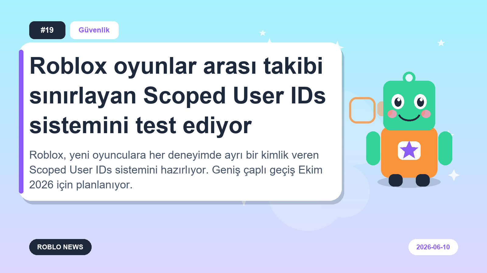 Roblox oyunlar arası takibi sınırlayan Scoped User IDs sistemini test ediyor