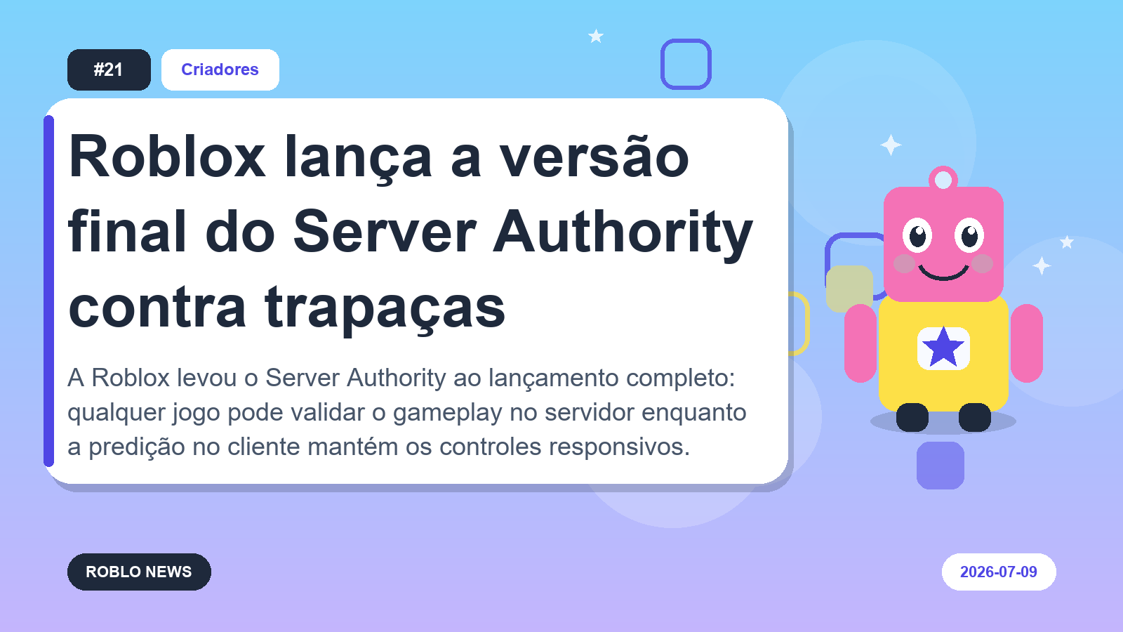 Roblox lança a versão final do Server Authority contra trapaças