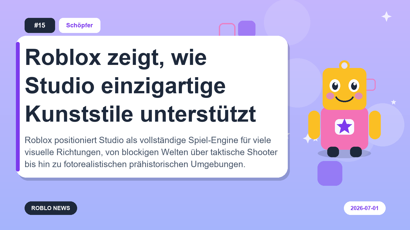 Roblox zeigt, wie Studio einzigartige Kunststile unterstützt