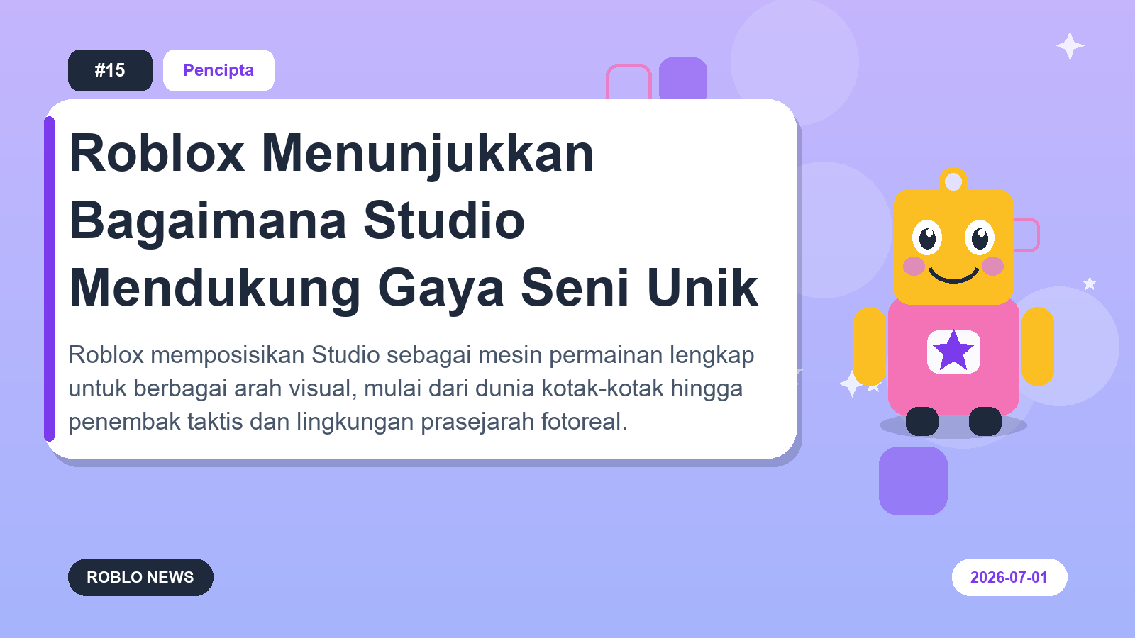 Roblox Menunjukkan Bagaimana Studio Mendukung Gaya Seni Unik