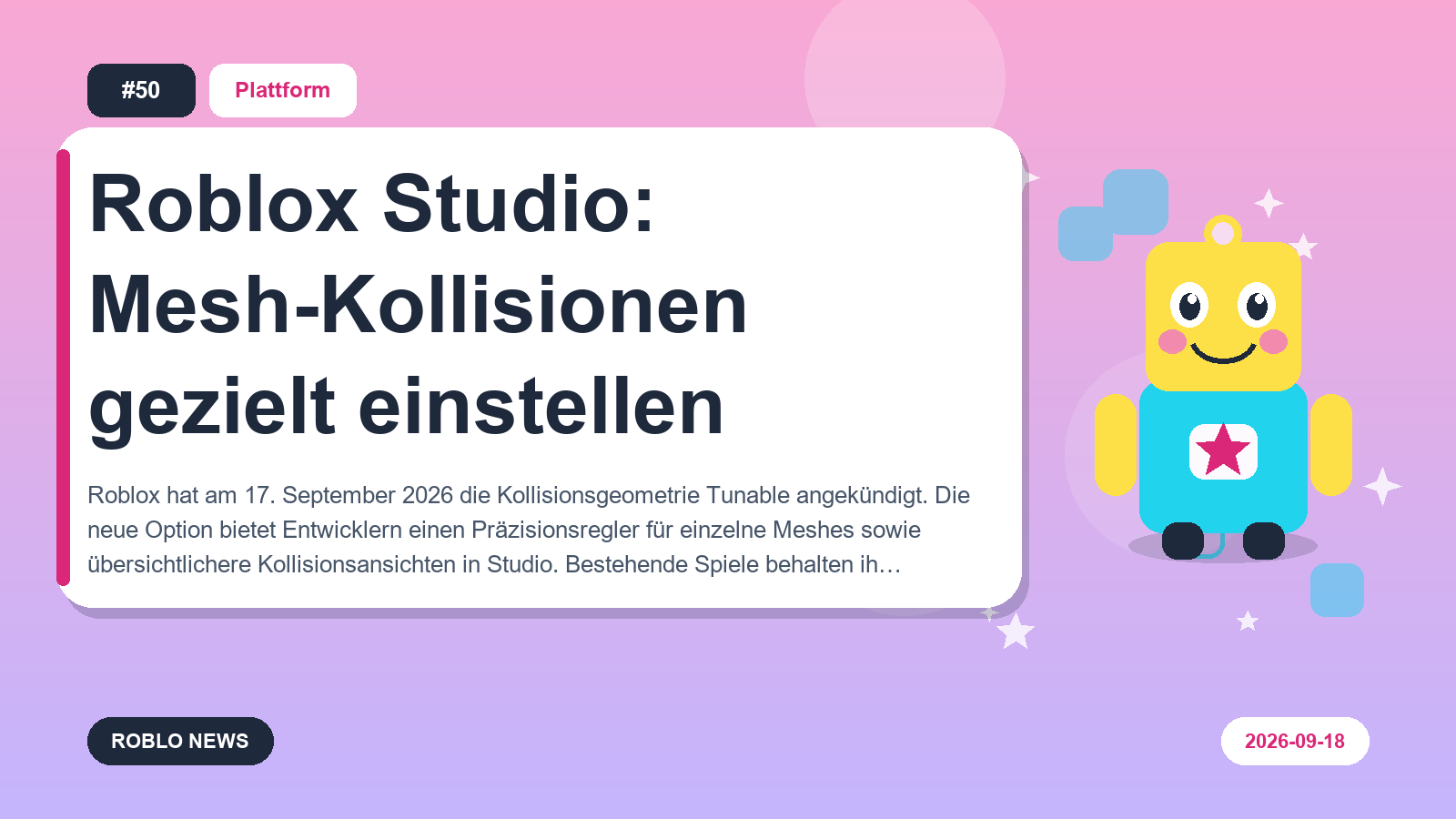 Roblox Studio: Mesh-Kollisionen gezielt einstellen