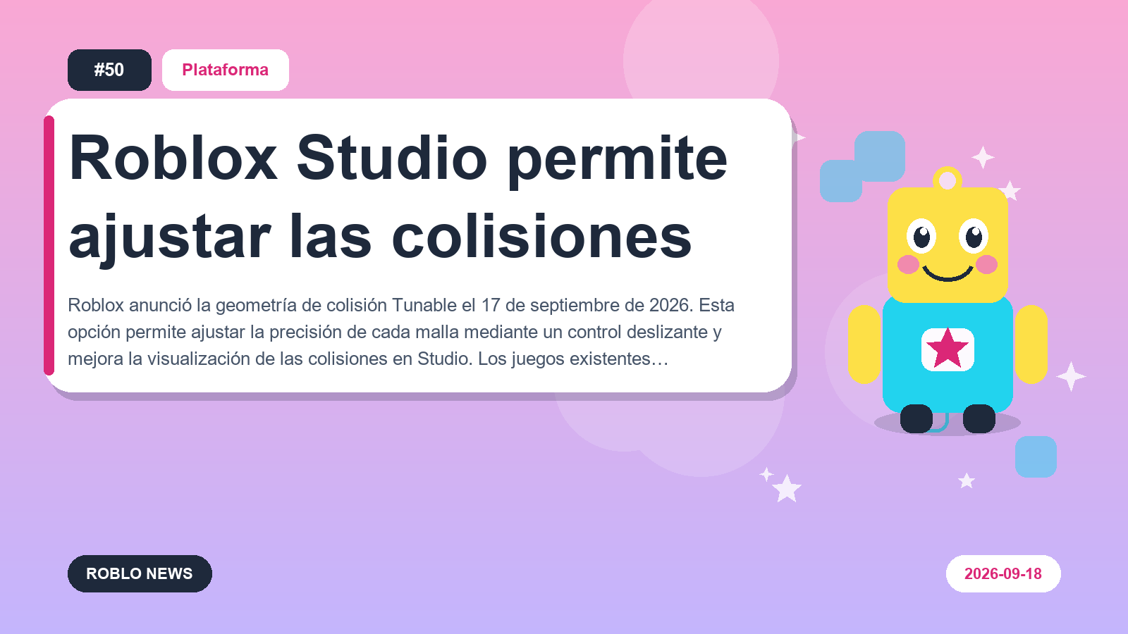 Roblox Studio permite ajustar las colisiones
