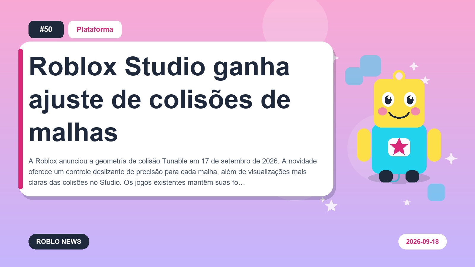 Roblox Studio ganha ajuste de colisões de malhas
